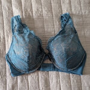 Elegant Lace Blue Bra